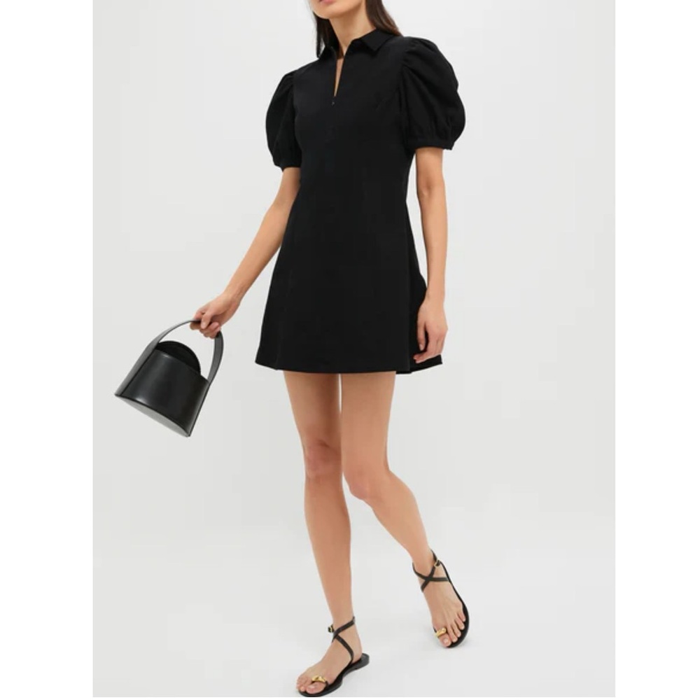 HYACINTH HOUSE Black Front Zip Denim Mini Dress SMALL - Picture 2 of 12